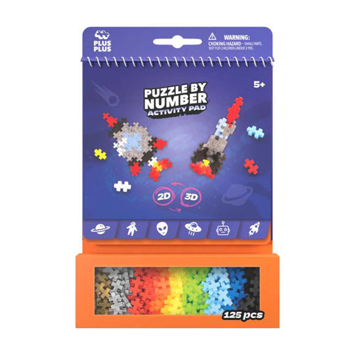 Picture of PLUS PLUS ACTIVITY PAD PUZZLE BY NUMBER - SPACE